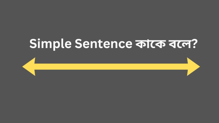 Simple Sentence কাকে বলে?